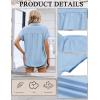 image:imageZeagoo Womens Button Down Shirt Short Sleeve Blouse V Neck Dressy Casual Business Work Tops with Pocket SXXLBlue