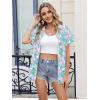 image:imageZeagoo Womens Button Down Shirt Short Sleeve Blouse V Neck Dressy Casual Business Work Tops with Pocket SXXLColorful Coral
