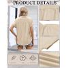 image:imageZeagoo Womens Button Down Shirt Short Sleeve Blouse V Neck Dressy Casual Business Work Tops with Pocket SXXLKhaki