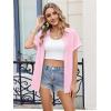 image:imageZeagoo Womens Button Down Shirt Short Sleeve Blouse V Neck Dressy Casual Business Work Tops with Pocket SXXLPink