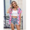 image:imageZeagoo Womens Button Down Shirt Short Sleeve Blouse V Neck Dressy Casual Business Work Tops with Pocket SXXLPink Floral
