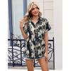 image:imageZeagoo Womens Button Down Shirt Short Sleeve Blouse V Neck Dressy Casual Business Work Tops with Pocket SXXLTie Dye