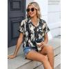 image:imageZeagoo Womens Button Down Shirt Short Sleeve Blouse V Neck Dressy Casual Business Work Tops with Pocket SXXLTie Dye