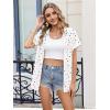 image:imageZeagoo Womens Button Down Shirt Short Sleeve Blouse V Neck Dressy Casual Business Work Tops with Pocket SXXLWhite Heart