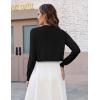 image:imageZeagoo Cropped Cardigan Sweaters for Women Long Sleeve Knit Open Front Bolero Shrug for DressesAblack
