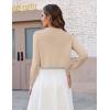 image:imageZeagoo Cropped Cardigan Sweaters for Women Long Sleeve Knit Open Front Bolero Shrug for DressesApricot