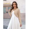 image:imageZeagoo Cropped Cardigan Sweaters for Women Long Sleeve Knit Open Front Bolero Shrug for DressesApricot
