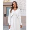 image:imageZeagoo Cropped Cardigan Sweaters for Women Long Sleeve Knit Open Front Bolero Shrug for DressesAwhite