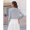 image:imageZeagoo Cropped Cardigan Sweaters for Women Long Sleeve Knit Open Front Bolero Shrug for DressesGrey