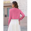 image:imageZeagoo Cropped Cardigan Sweaters for Women Long Sleeve Knit Open Front Bolero Shrug for DressesHot Pink
