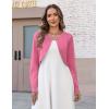 image:imageZeagoo Cropped Cardigan Sweaters for Women Long Sleeve Knit Open Front Bolero Shrug for DressesHot Pink