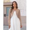 image:imageZeagoo Cropped Cardigan Sweaters for Women Long Sleeve Knit Open Front Bolero Shrug for DressesKhaki