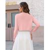 image:imageZeagoo Cropped Cardigan Sweaters for Women Long Sleeve Knit Open Front Bolero Shrug for DressesLight Pink
