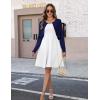 image:imageZeagoo Cropped Cardigan Sweaters for Women Long Sleeve Knit Open Front Bolero Shrug for DressesNavy Blue