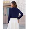 image:imageZeagoo Cropped Cardigan Sweaters for Women Long Sleeve Knit Open Front Bolero Shrug for DressesNavy Blue
