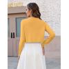 image:imageZeagoo Cropped Cardigan Sweaters for Women Long Sleeve Knit Open Front Bolero Shrug for DressesYellow