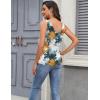 image:imageZeagoo Women 2026 Silk Satin Tank Top Casual V Neck Camisole Blouses Loose Sleeveless Cami Basic Tank ShirtZtie Dye Flower