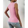 image:imageZeagoo Womens High Neck Tank Top 2026 Summer Casual Ribbed Knit Slim Fitted Basic Textured Sleeveless ShirtsLight Pink