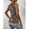 image:imageZeagoo Womens High Neck Tank Top 2026 Summer Casual Ribbed Knit Slim Fitted Basic Textured Sleeveless ShirtsMz721