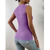 image:imageZeagoo Womens High Neck Tank Top 2026 Summer Casual Ribbed Knit Slim Fitted Basic Textured Sleeveless ShirtsZpurple