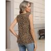image:imageZeagoo Womens Tank Tops Pleated V Neck Business Casual Sleeveless Blouse Trendy Dressy Textured Summer Work ShirtsAn136 Leopard