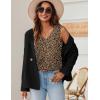 image:imageZeagoo Womens Tank Tops Pleated V Neck Business Casual Sleeveless Blouse Trendy Dressy Textured Summer Work ShirtsAn136 Leopard