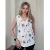 image:imageZeagoo Womens Tank Tops Pleated V Neck Business Casual Sleeveless Blouse Trendy Dressy Textured Summer Work ShirtsBf290 Floral