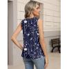 image:imageZeagoo Womens Tank Tops Pleated V Neck Business Casual Sleeveless Blouse Trendy Dressy Textured Summer Work ShirtsSf180 Flower