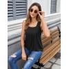 image:imageZeagoo Womens Tank Tops Summer Sleeveless Loose Fit Square Neck Pleated Shirts Banded Basic Casual Trendy ClothesBblack