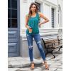 image:imageZeagoo Womens Tank Tops Summer Sleeveless Loose Fit Square Neck Pleated Shirts Banded Basic Casual Trendy ClothesBcadetblue