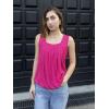image:imageZeagoo Womens Tank Tops Summer Sleeveless Loose Fit Square Neck Pleated Shirts Banded Basic Casual Trendy ClothesBhotpink
