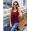 image:imageZeagoo Womens Tank Tops Summer Sleeveless Loose Fit Square Neck Pleated Shirts Banded Basic Casual Trendy ClothesBwine Red