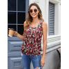 image:imageZeagoo Womens Tank Tops Summer Sleeveless Loose Fit Square Neck Pleated Shirts Banded Basic Casual Trendy ClothesFfloral Daisies