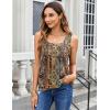 image:imageZeagoo Womens Tank Tops Summer Sleeveless Loose Fit Square Neck Pleated Shirts Banded Basic Casual Trendy ClothesPattern 721