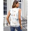 image:imageZeagoo Womens Tank Tops Summer Sleeveless Loose Fit Square Neck Pleated Shirts Banded Basic Casual Trendy ClothesPattern Bf290