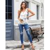 image:imageZeagoo Womens Tank Tops Summer Sleeveless Loose Fit Square Neck Pleated Shirts Banded Basic Casual Trendy ClothesPattern Bf290