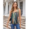 image:imageZeagoo Womens Tank Tops Summer Sleeveless Loose Fit Square Neck Pleated Shirts Banded Basic Casual Trendy ClothesPattern Cx289