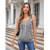 image:imageZeagoo Womens Tank Tops Summer Sleeveless Loose Fit Square Neck Pleated Shirts Banded Basic Casual Trendy ClothesPattern Hf36