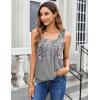image:imageZeagoo Womens Tank Tops Summer Sleeveless Loose Fit Square Neck Pleated Shirts Banded Basic Casual Trendy ClothesPattern Hf36