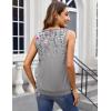 image:imageZeagoo Womens Tank Tops Summer Sleeveless Loose Fit Square Neck Pleated Shirts Banded Basic Casual Trendy ClothesPattern Hf36