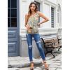 image:imageZeagoo Womens Tank Tops Summer Sleeveless Loose Fit Square Neck Pleated Shirts Banded Basic Casual Trendy ClothesPattern Mz453
