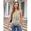 image:imageZeagoo Womens Tank Tops Summer Sleeveless Loose Fit Square Neck Pleated Shirts Banded Basic Casual Trendy ClothesPattern Mz453