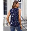 image:imageZeagoo Womens Tank Tops Summer Sleeveless Loose Fit Square Neck Pleated Shirts Banded Basic Casual Trendy ClothesPattern Sf180