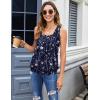 image:imageZeagoo Womens Tank Tops Summer Sleeveless Loose Fit Square Neck Pleated Shirts Banded Basic Casual Trendy ClothesPattern Sf180