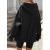 image:imageZeagoo Zip Up Hoodie Womens Fashion Fleece Jacket Hoodies Oversized Black