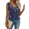 image:imageZeagoo Womens Tank Tops Pleated V Neck Business Casual Sleeveless Blouse Trendy Dressy Textured Summer Work ShirtsSf180 Flower