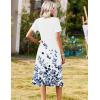 image:imageZeagoo Summer Dresses for Women 2026 Casual Short Sleeve Aline Midi Dress with Pocket Flowy Pleated Tshirt Beach SundressWf118
