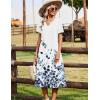 image:imageZeagoo Summer Dresses for Women 2026 Casual Short Sleeve Aline Midi Dress with Pocket Flowy Pleated Tshirt Beach SundressWf118