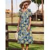 image:imageZeagoo Summer Dresses for Women 2026 Casual Short Sleeve Aline Midi Dress with Pocket Flowy Pleated Tshirt Beach SundressWf139