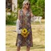 image:imageZeagoo Sundresses Dresses for Women 2026 Summer Sleeveless V Neck Casual Midi Tank Beach Vacation Dresses with Pockets01mz721